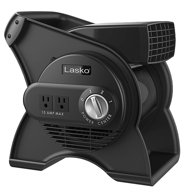 Lasko U12104 Blower Fan, 0.8 A, 120 V, 3-Speeds, 305 cfm Air, Plastic, Black