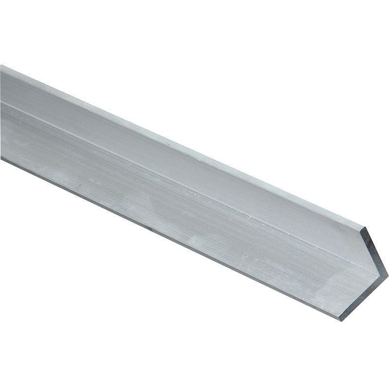 National Hardware 4204BC Series N247-411 Angle Stock, 1 in L Leg, 48 in L, 1/8 in Thick, Aluminum, Mill