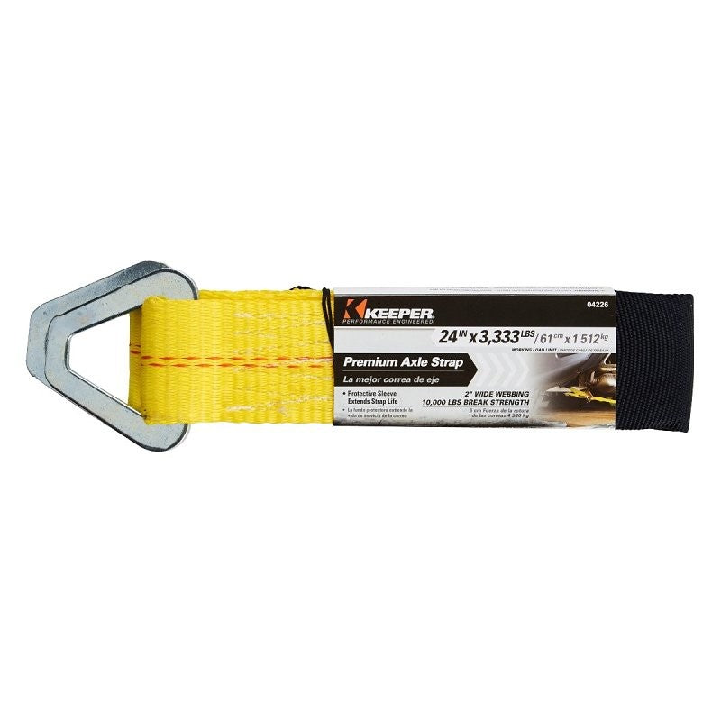 Keeper 04226 Axle Strap, 2 in W, 24 in L, Polyester, 3333 lb Working Load