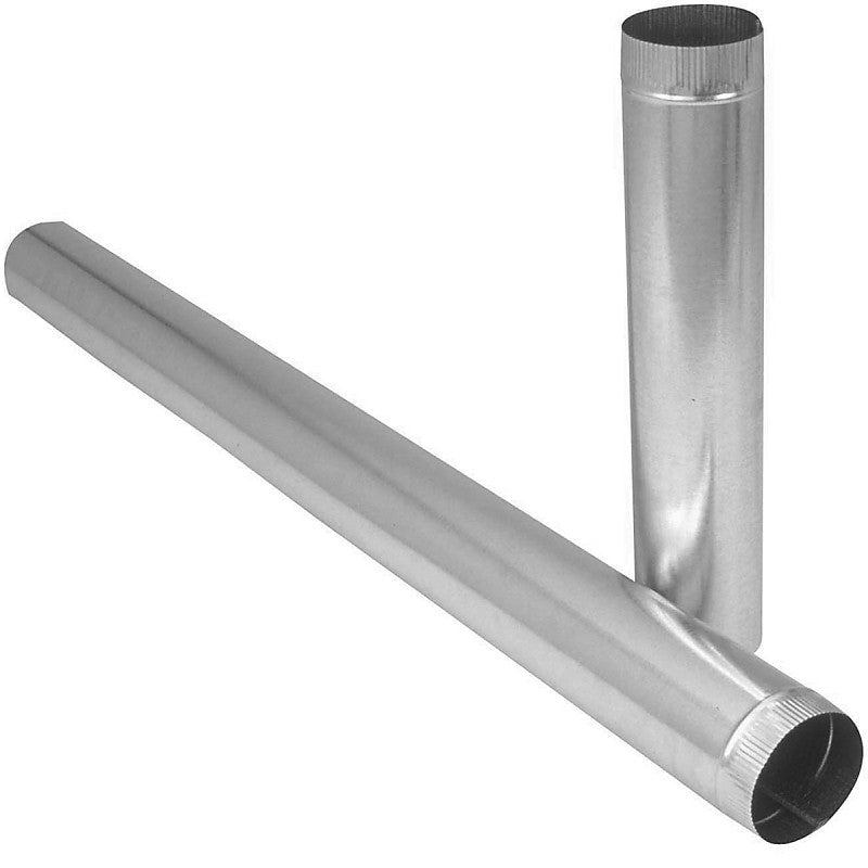 Imperial GV1098 Duct Pipe, 10 in Dia, 24 in L, 26 Gauge, Galvanized Steel, Galvanized (Pack of 10)