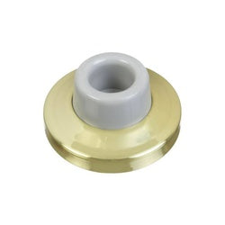 Concave Wall Door Stop 2-3/8 Inch Bright Solid Brass