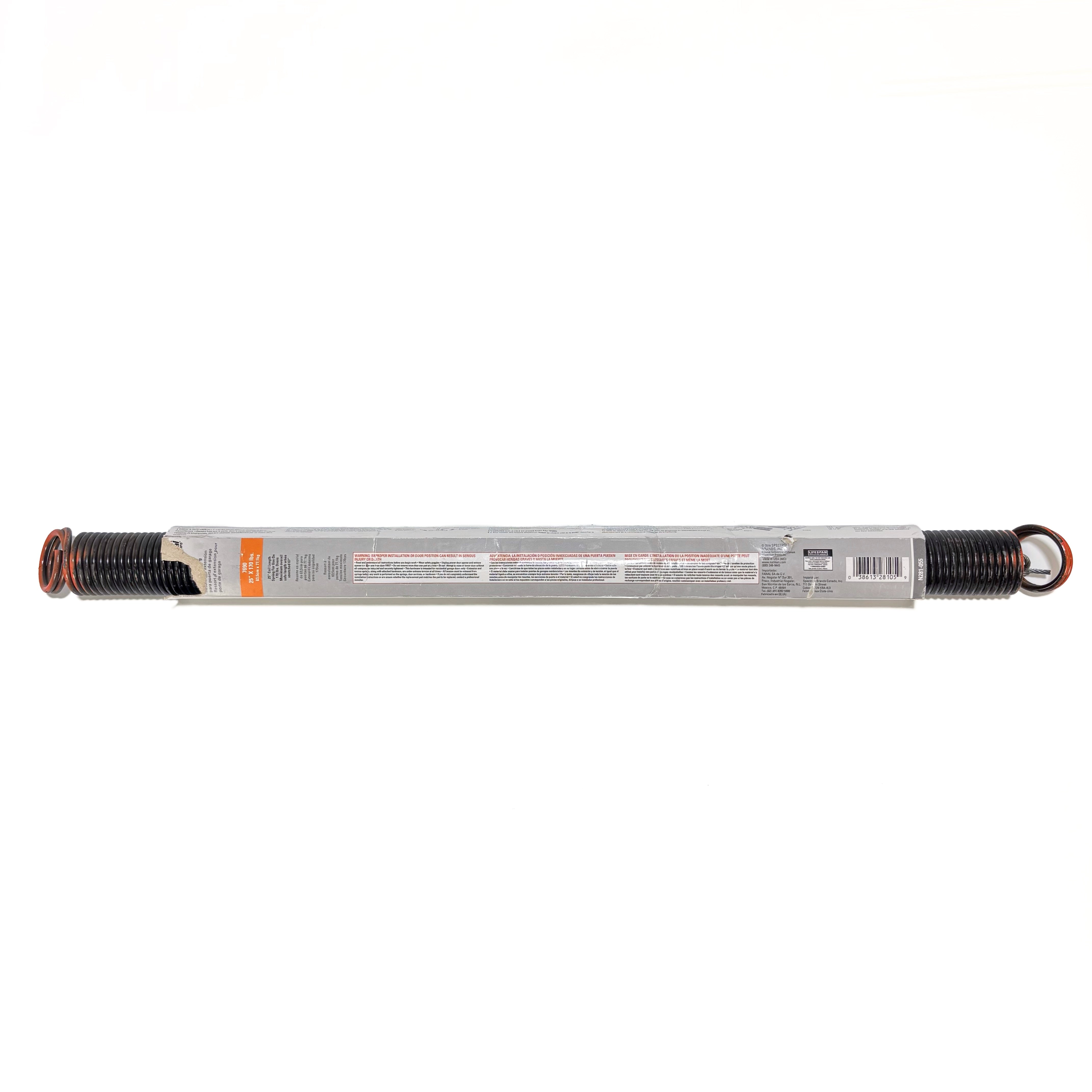 Garage Door Extension Spring 170 Pound 25 Inch Black (POS)