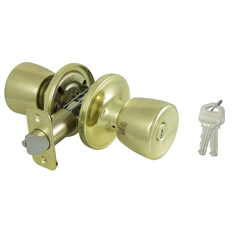 ProSource TS700BRA4V Entry Knob, POLISHED BRASS, K3, KW1 Keyway, 3 Grade (Pack of 3)