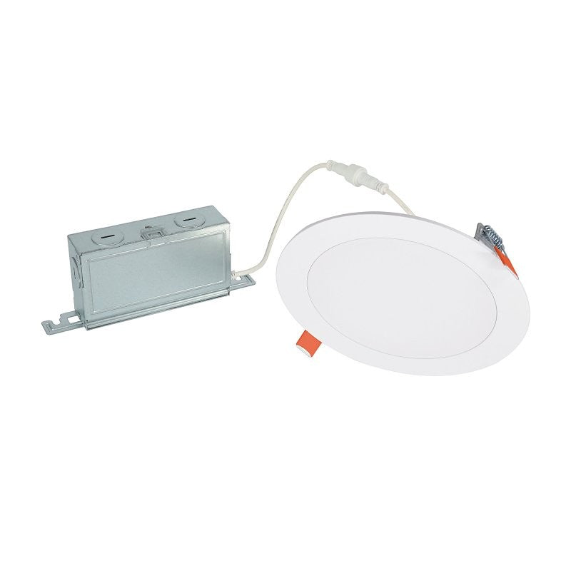 Halo HLB Lite Series HLBSL609FS5 Canless Downlight, 10.8, 10.1, 11.3, 11.2, 10.8 W, 120 V, LED Lamp, Plastic, White