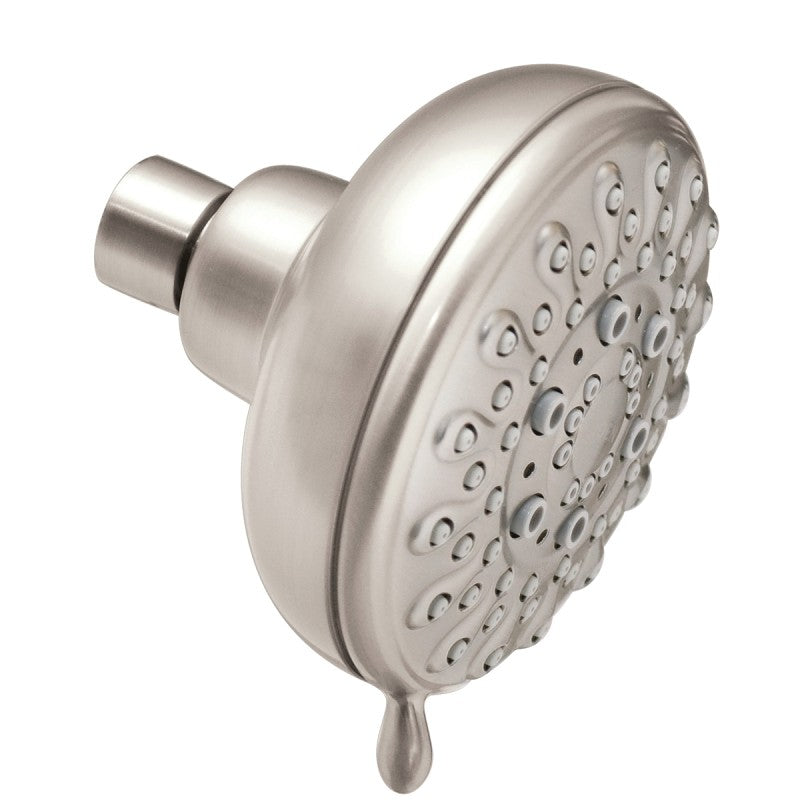 Moen Banbury Series 23045SRN Shower Head, 2 gpm, 1/2 in Connection, IPS, Brushed Nickel, 4 in Dia