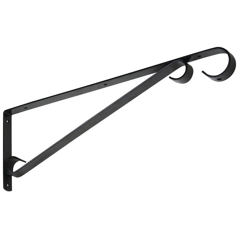 National Hardware V2656 Series N274-621 Plant Bracket/Sign Holder, 15 in L, Steel, Black