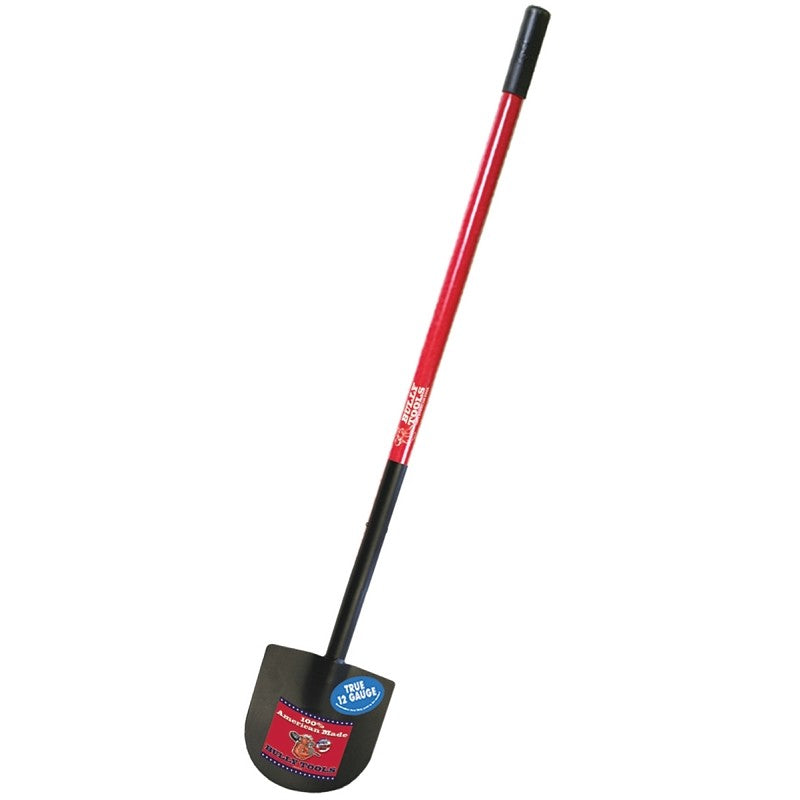 BULLY Tools 92702 Caprock/Pony Shovel, 9 in W Blade, 12 ga Gauge, Steel Blade, Fiberglass Handle, Long Handle