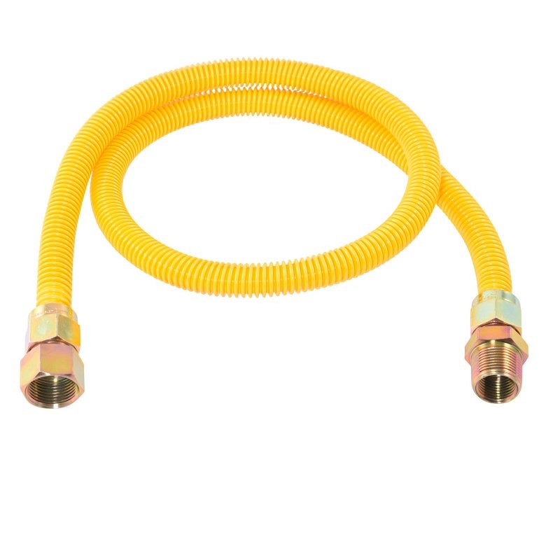 Eastman 30YE555448B Gas Connector, 48 in L, 3/4 in, FIP x MIP, Stainless Steel