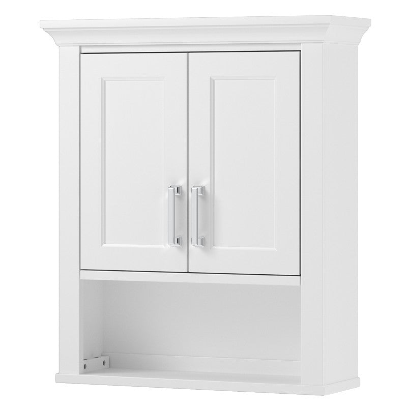Craft + Main Hollis Series HOWW2428 Bathroom Cabinet, 2-Door, 1-Shelf, Wood, White