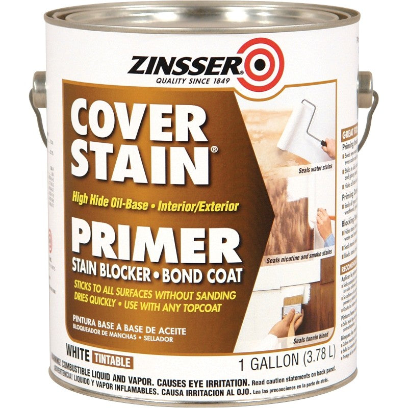 Zinsser 3551 Primer, Matte, White, 1 gal (Pack of 4)
