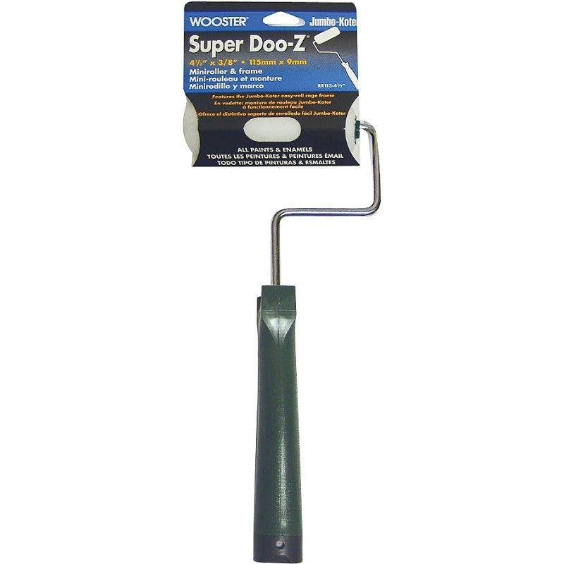 Wooster Jumbo-Koter Super Doo-Z RR113-4 1/2 Frame and Cover, 3/8 in Nap, Fabric Cover, Sher-Grip Handle