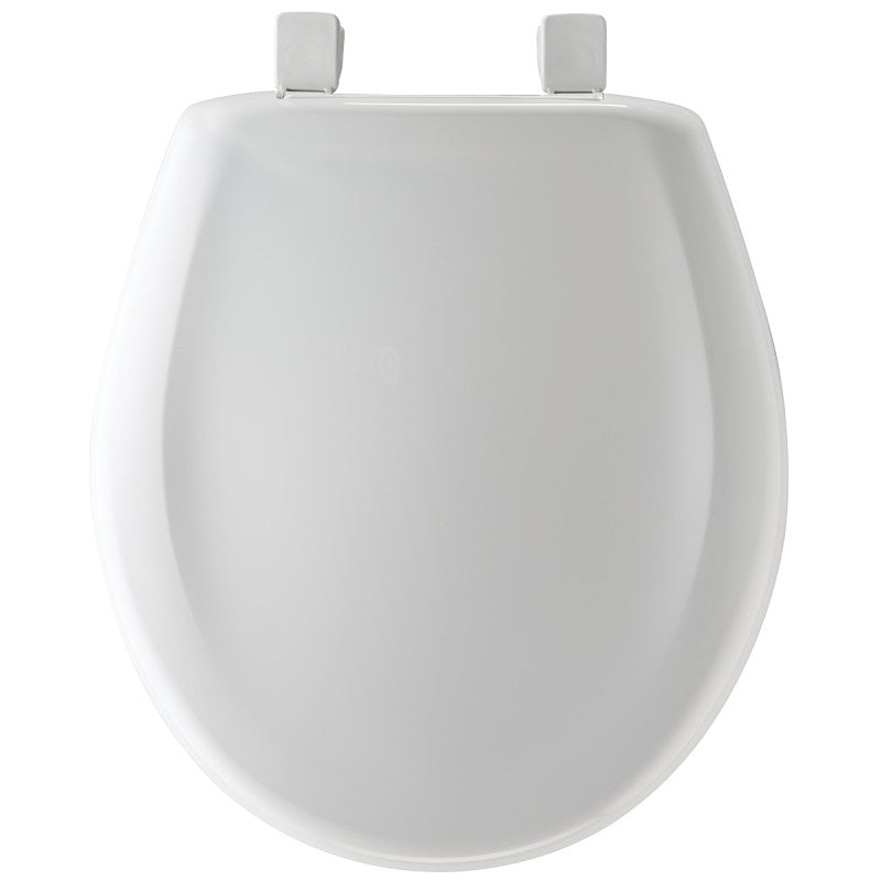 Mayfair 87SLOW-000 Toilet Seat, 14-3/8 in W, 2.188 in H, Round, Plastic, White