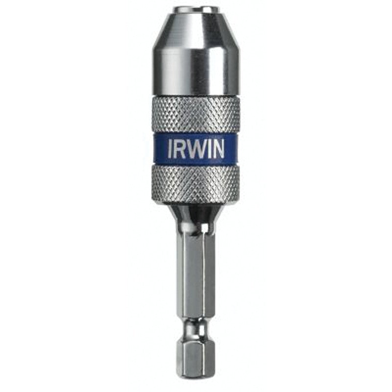 Irwin 4935703 Bit Holder, 1/4 in Drive, 1/4 in Shank, Hex Shank, 2 in L, Carbon Steel