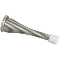 Heavy Duty Spring Door Stop 3 Inch Satin Nickel