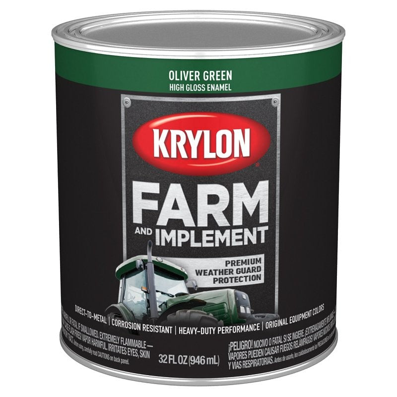 PAINT HI GLO OLIVER GREEN 1QT (Pack of 2)
