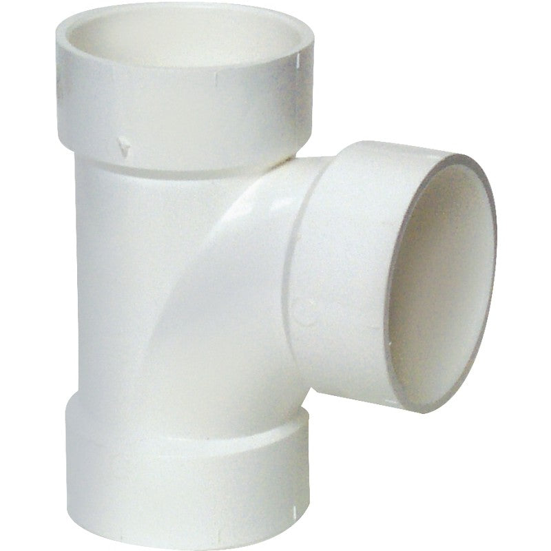 Canplas 192153 Sanitary Pipe Tee, 3 in, Hub, PVC, White
