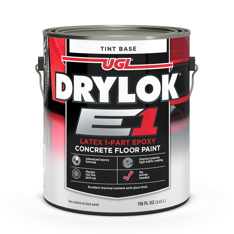 DRYLOK 28413 Epoxy Floor Paint, Semi-Gloss, Tint Base, 1 gal (Pack of 2)