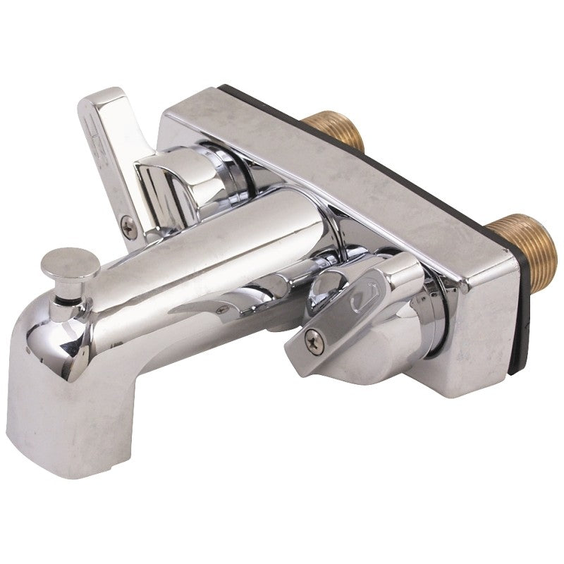 US Hardware P-671B Tub and Shower Diverter, Chrome, 2-Faucet Handle, Center