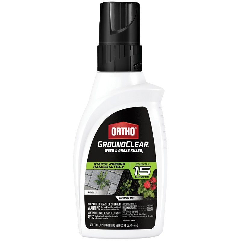 Ortho 4650306 Weed and Grass Killer, Liquid, Clear, Spray Application, 32 oz Bottle