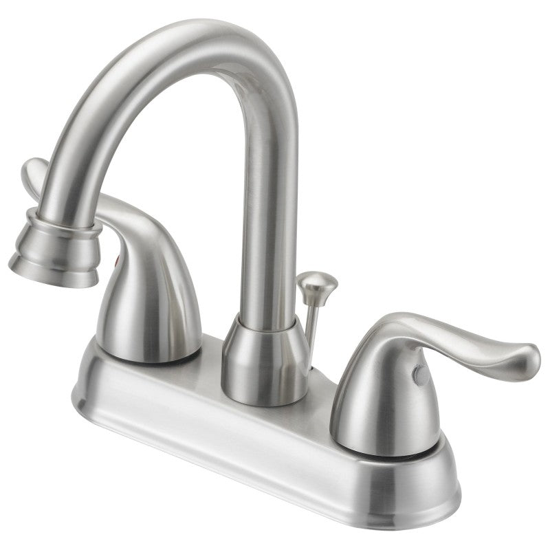Boston Harbor TQ-5111080NP Lavatory Faucet, 1.2 gpm, 2-Handle, 3-Faucet Hole, Metal/Plastic, Brushed Nickel