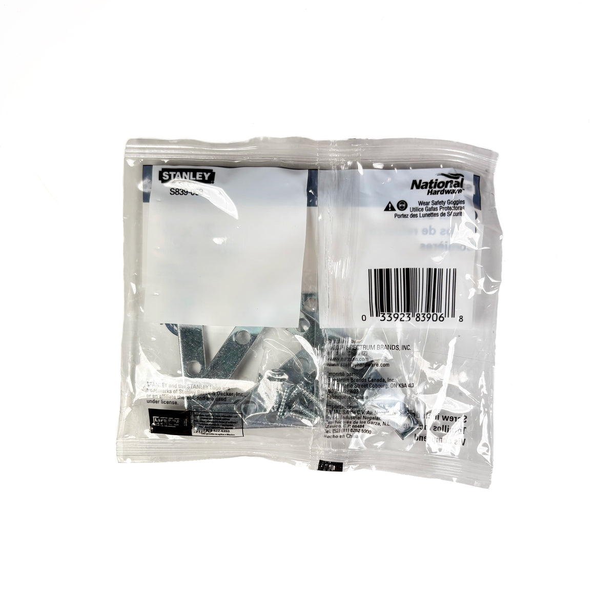 Flat Corner Iron Braces 2 By 3/8 By 0.07 Inch Zinc Plated Steel 4 Pack