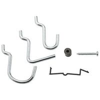 Heavy Duty 1/4 Inch Mount & Lock Pegboard Hooks 27 Piece Assortment