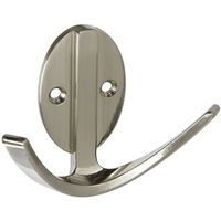 Modern Double Robe Hook 3 Inch Satin Nickel