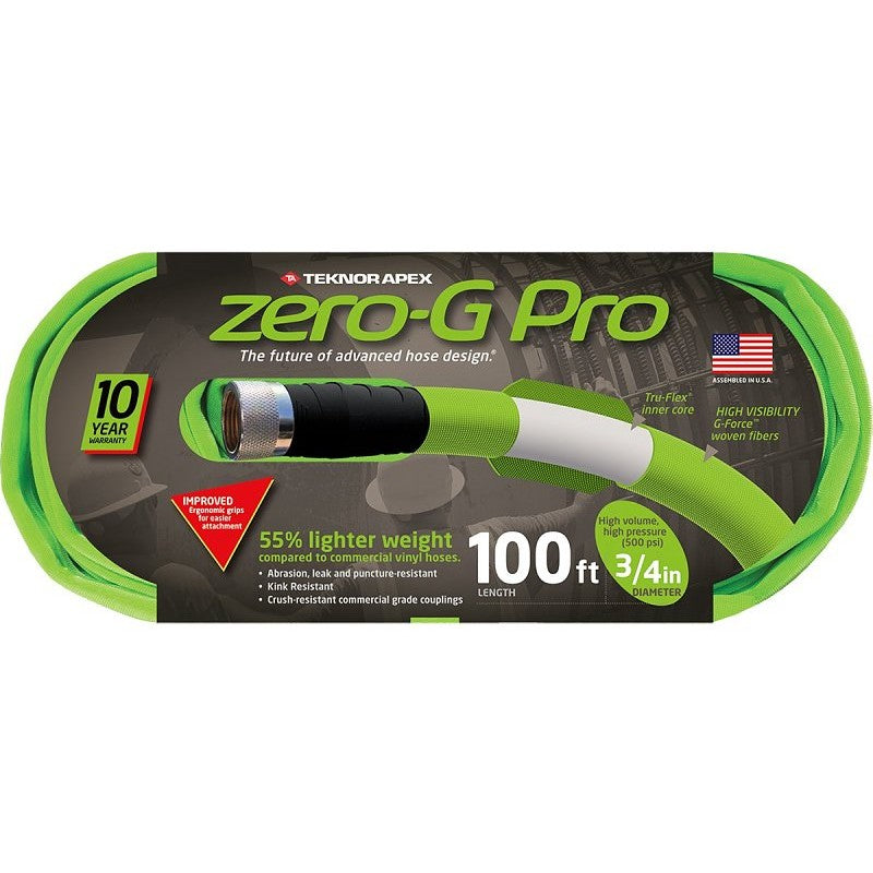Zero-G Teknor Apex 4300-100 Coiled Hose, 100 ft L, 1800 lbf Pressure Class, Woven, Green