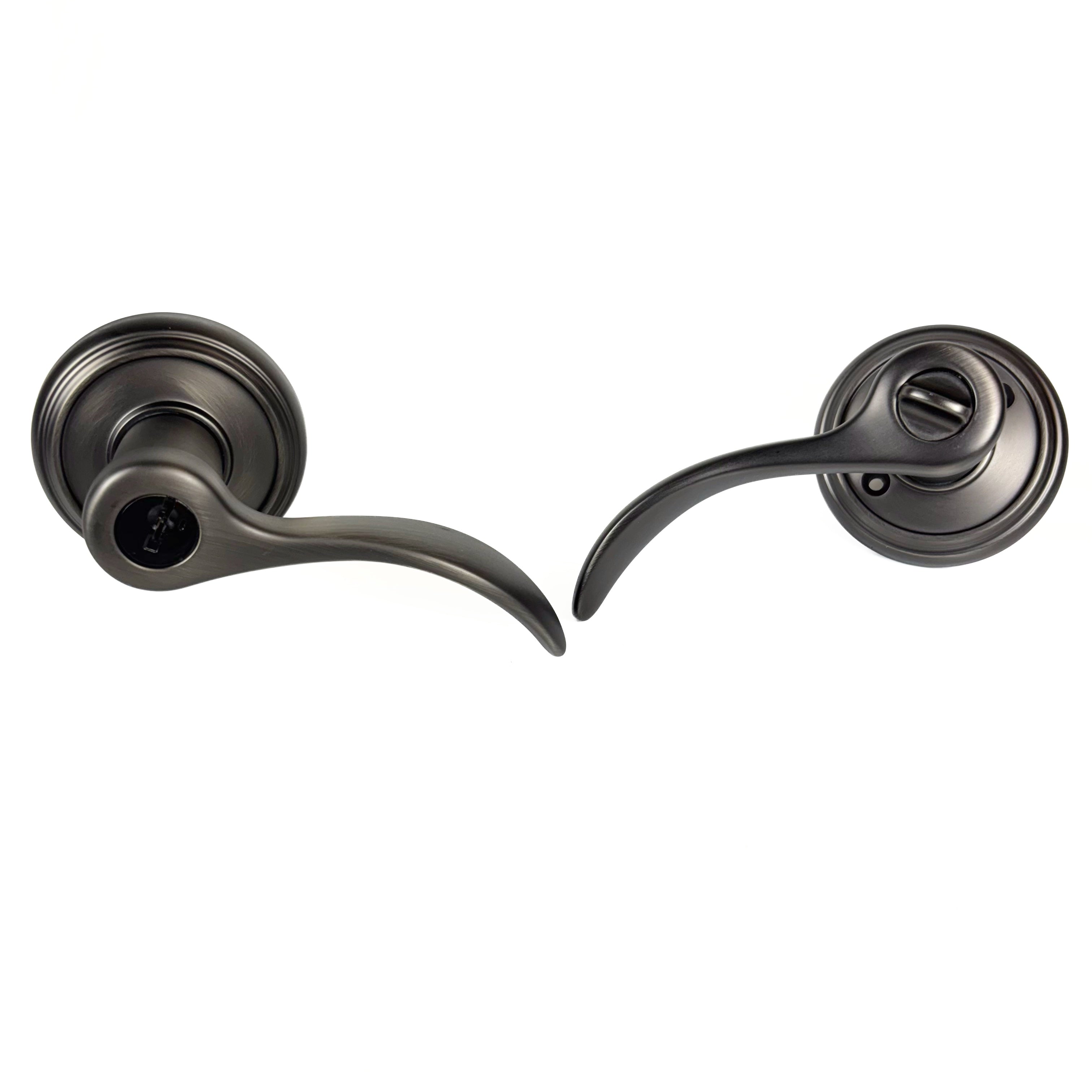 Tobin Smart Key Entry Reversible Leverset Slate Finish (POS)