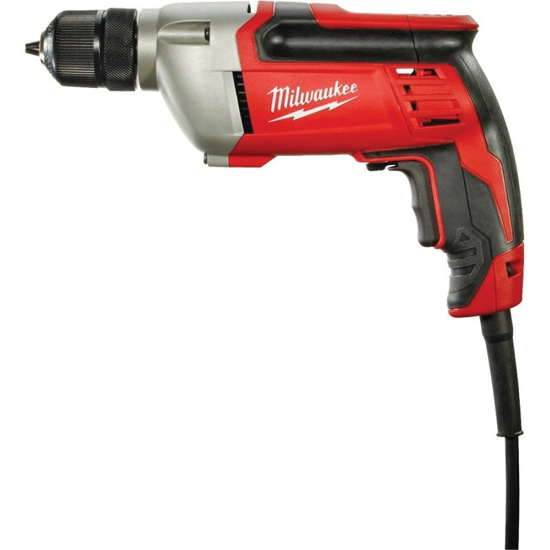 Milwaukee 0240-20 Electric Drill, 8 A, 3/8 in Chuck, Keyless Chuck, 8 ft L Cord, Includes: (1) Soft-Grip Handle