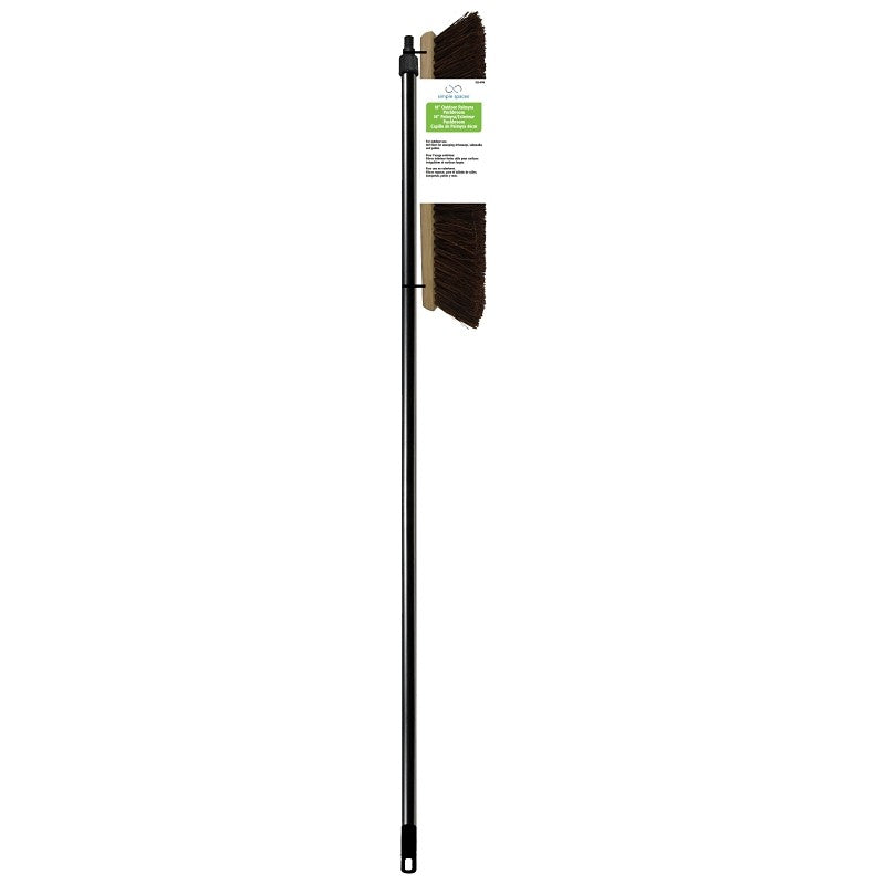 Simple Spaces 3018PF Push Broom, 54 in L Trim, 55.65 in L, Threaded, Metal Handle