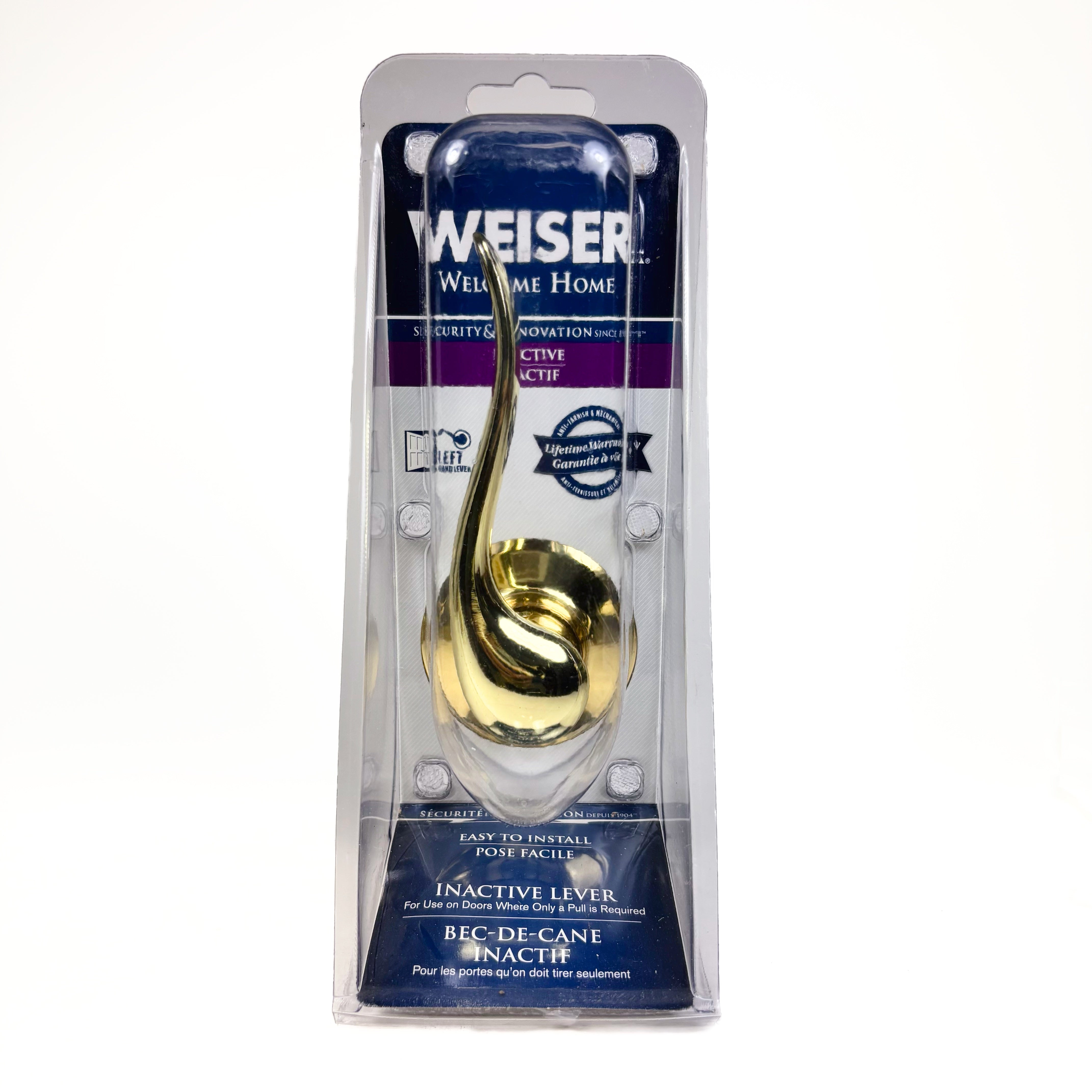 Toluca Left Dummy Lever Pull Polished Brass