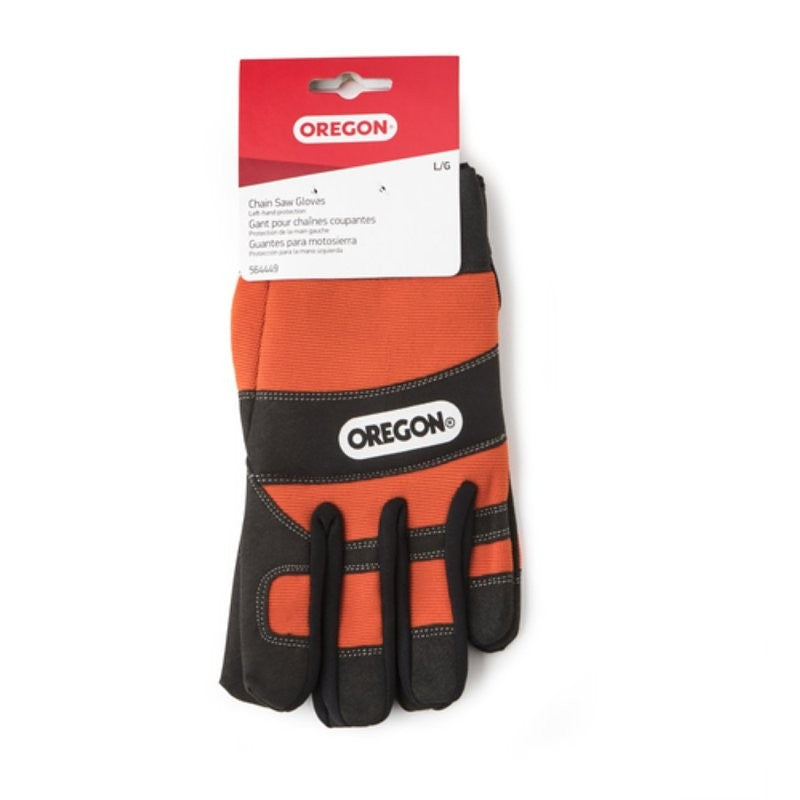 Oregon 564449 Safety Gloves, L, Knit Wrist Cuff, Leather