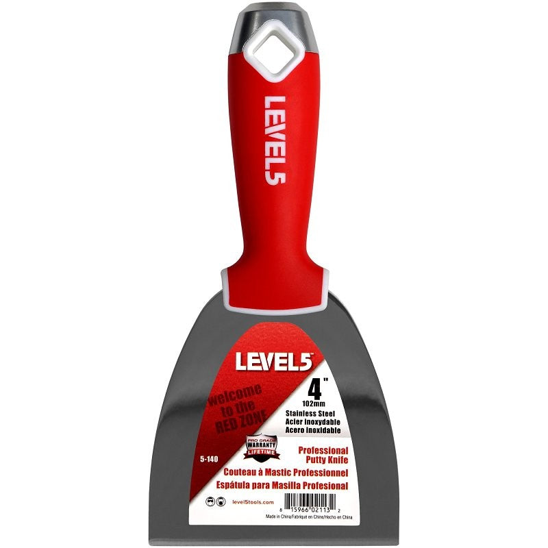 Level5 5-140 Joint Knife, 4 in W Blade, Stainless Steel Blade, Full-Tang Blade, Comfortable, Soft Grip Handle (Pack of 4)