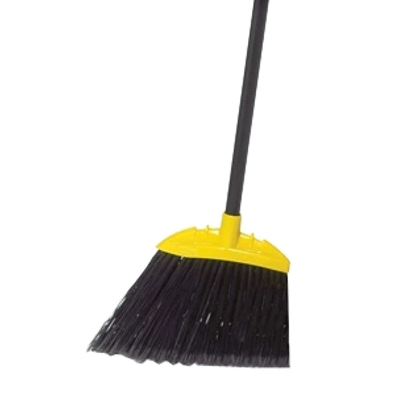 Rubbermaid FG638906BLA Angle Broom, 10-1/2 in Sweep Face, Polypropylene Bristle, Black Bristle, 55 in L