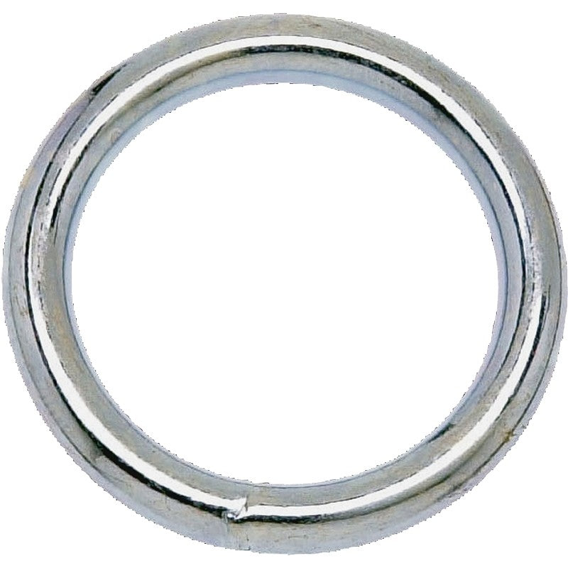 Campbell T7665012 Welded Ring, 200 lb Working Load, 1 in ID Dia Ring, #7 Chain, Steel, Nickel-Plated (Pack of 10)