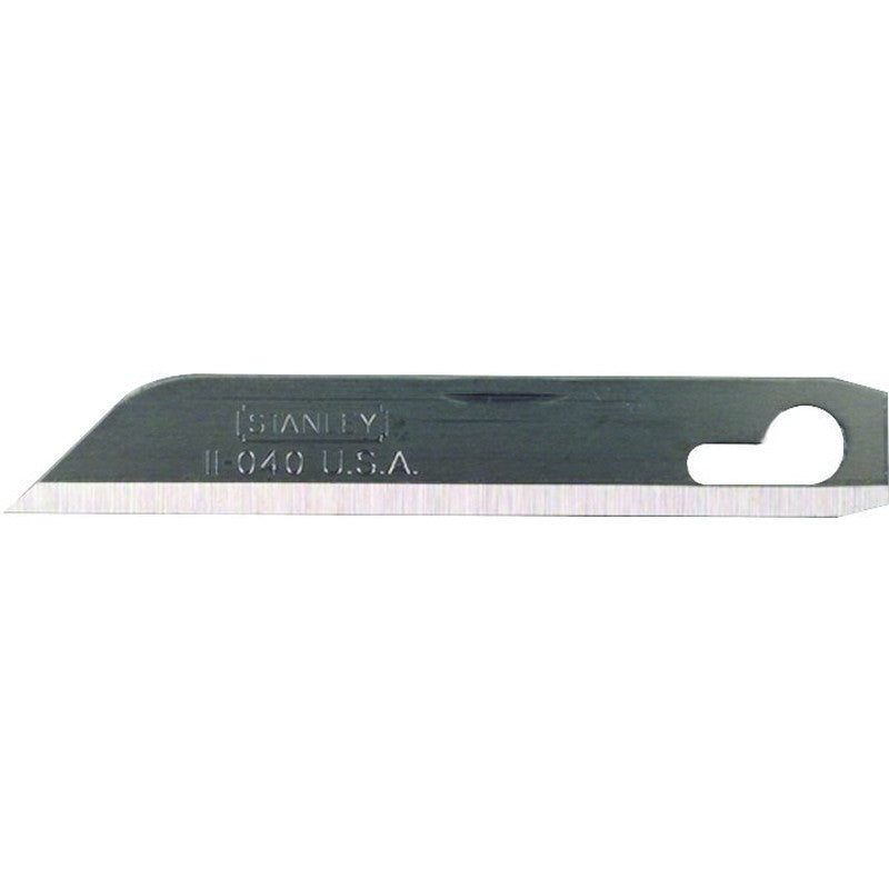 STANLEY 11-040 Replacement Blade, 2-9/16 in L, Stainless Steel, Single-Edge Edge, 1-Point