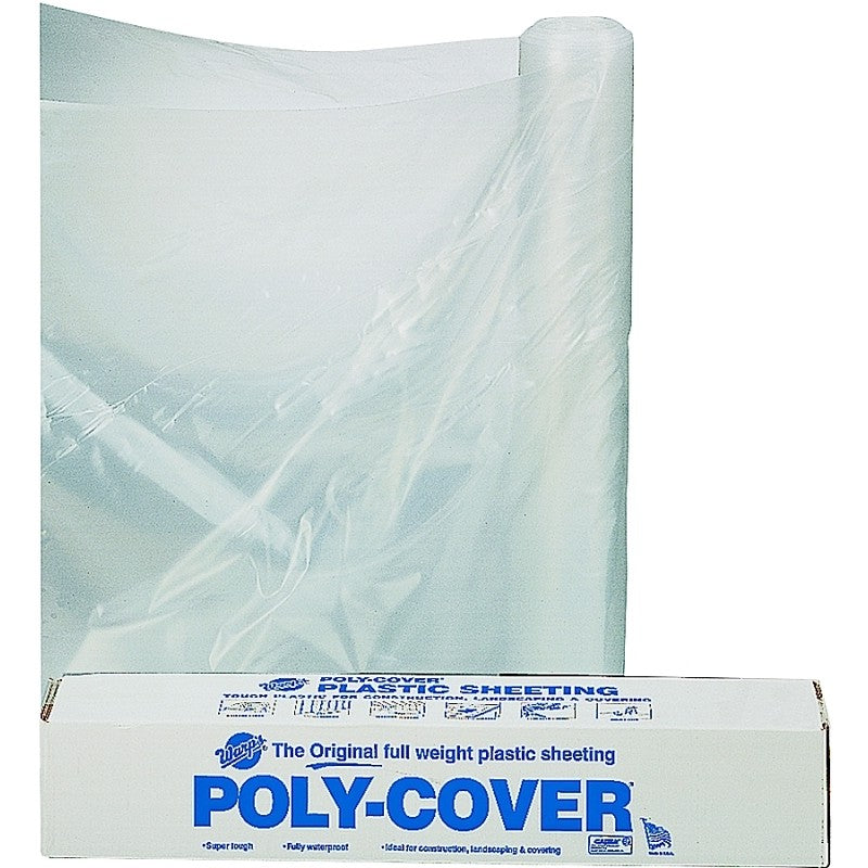 Orgill Poly 4X6-C Poly Film, 100 ft L, 6 ft W, Clear