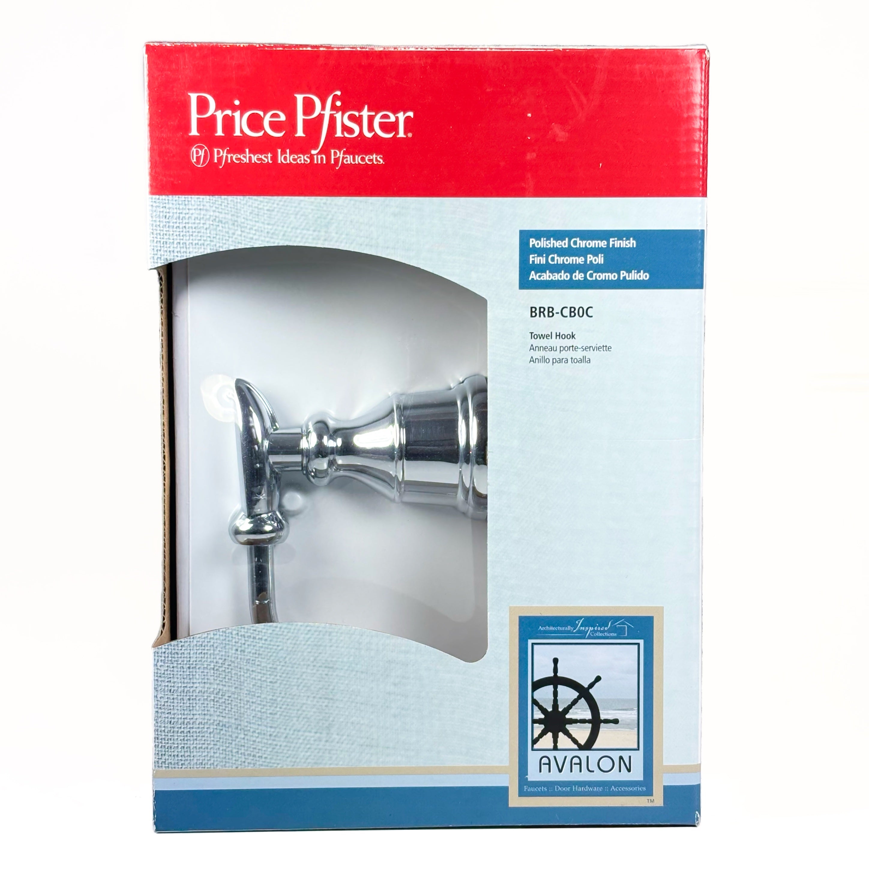 Avalon Towel Ring Holder Polished Chrome