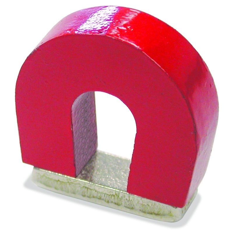 Magnet Source 07279 Horseshoe Magnet, 1 in Dia, 1 in W, Red