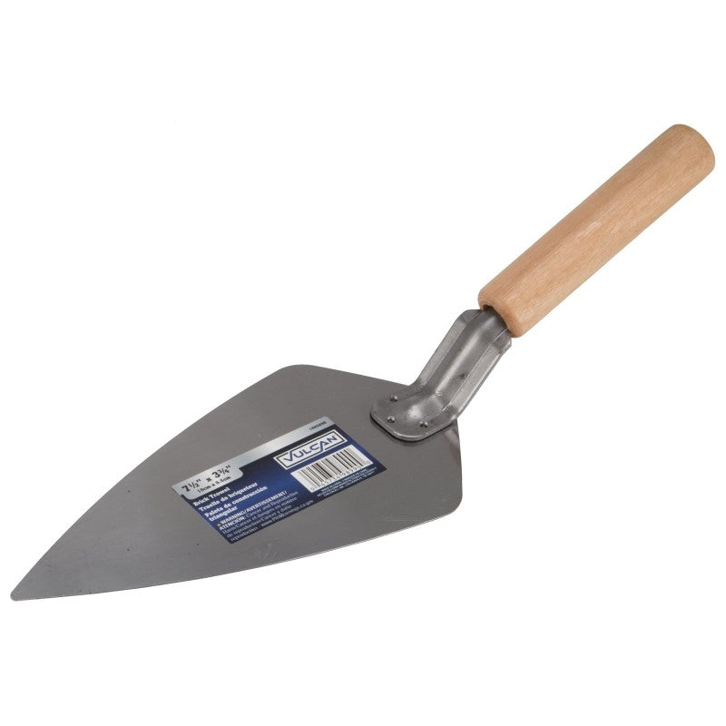 Vulcan PT-120253L Masonry Trowel, 7-1/2 in L Blade, 3.75 in W Blade, Comfort Grip Handle