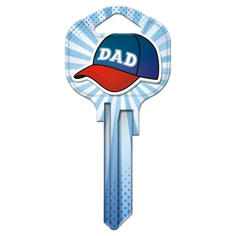 Hy-Ko 15005KW1-DAD Key Blank, #1 Dad, Brass, Nickel, For: Kwikset KW1 Keyways, KW1-DAD Key Number (Pack of 5)