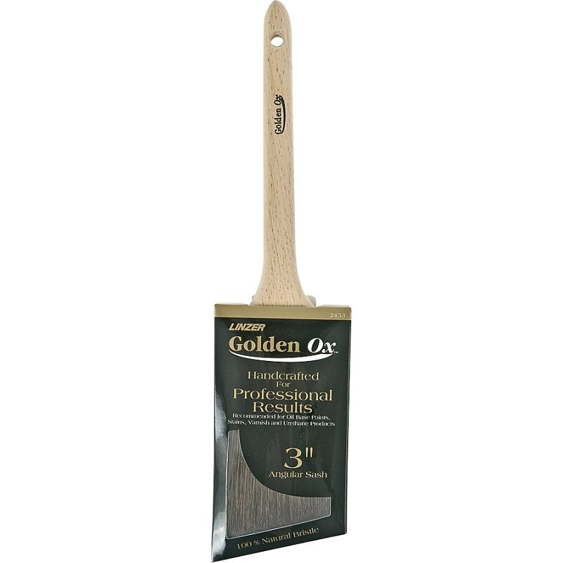 Linzer WC 2453-3 Paint Brush, 3 in W, 3 in L Bristle, Fine China Bristle, Sash Handle