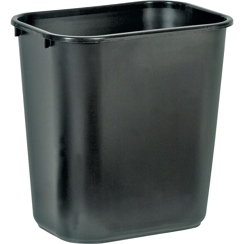 Rubbermaid FG295600BLA Waste Basket, 28 qt Capacity, Resin, Black