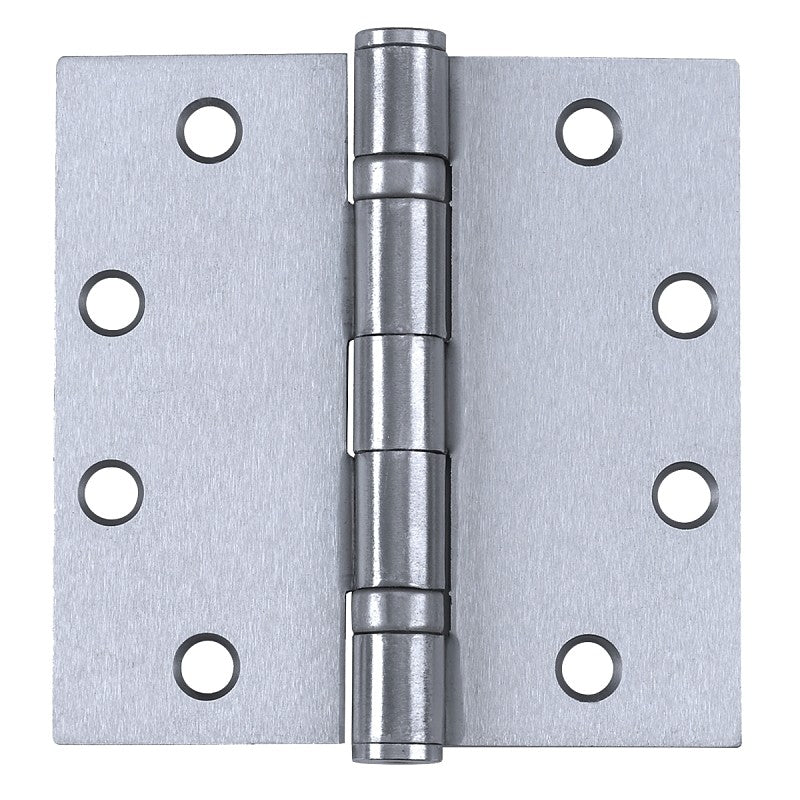 Tell Manufacturing HG100004 Square Corner Door Hinge, Steel, Satin Chrome