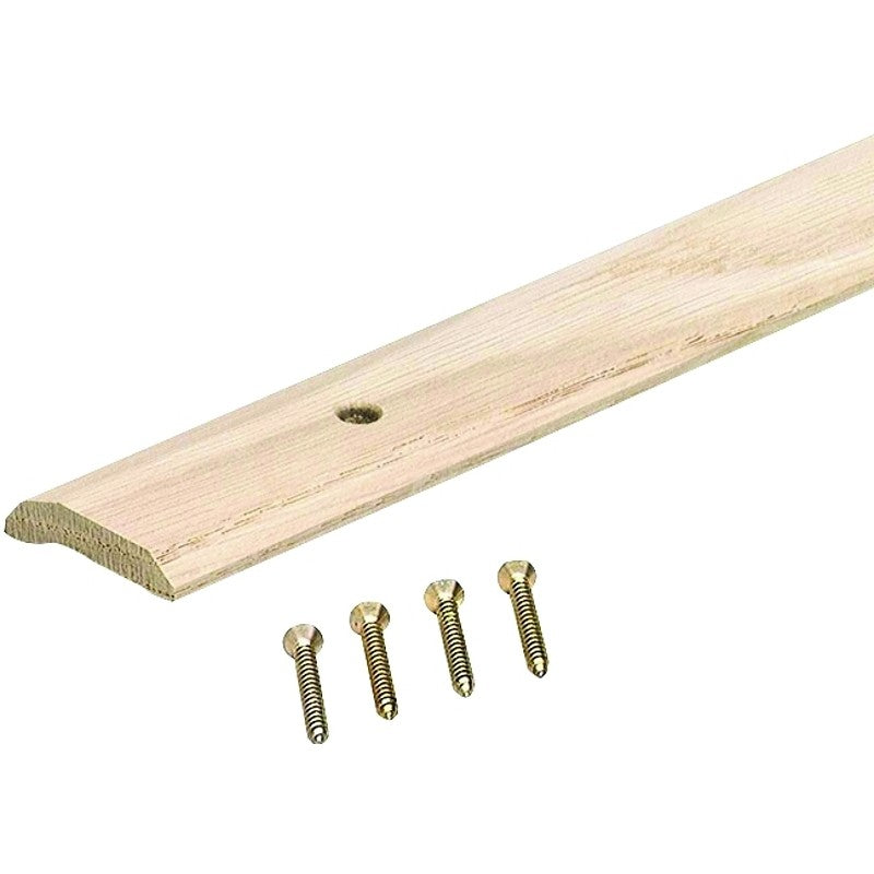 M-D 85357 Carpet Trim, 36-1/4 in L, 1.44 in W, Hardwood, Unfinished