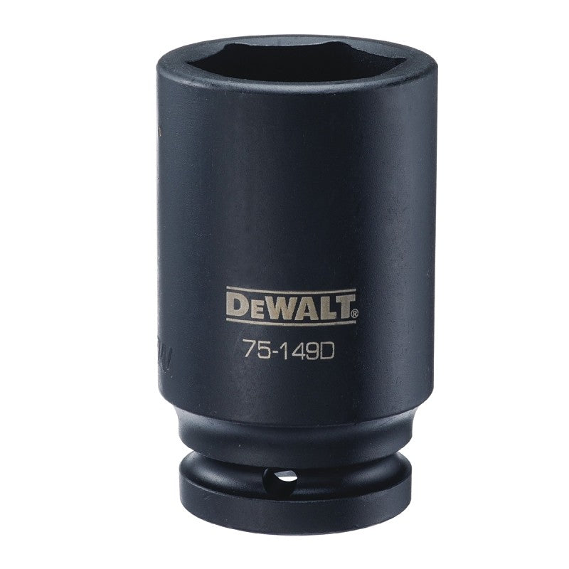 DEWALT DWMT75149OSP Impact Socket, 35 mm Socket, 7/8 in D Socket, 3/4 in Drive, 6-Point, Steel, Black Oxide, Metric
