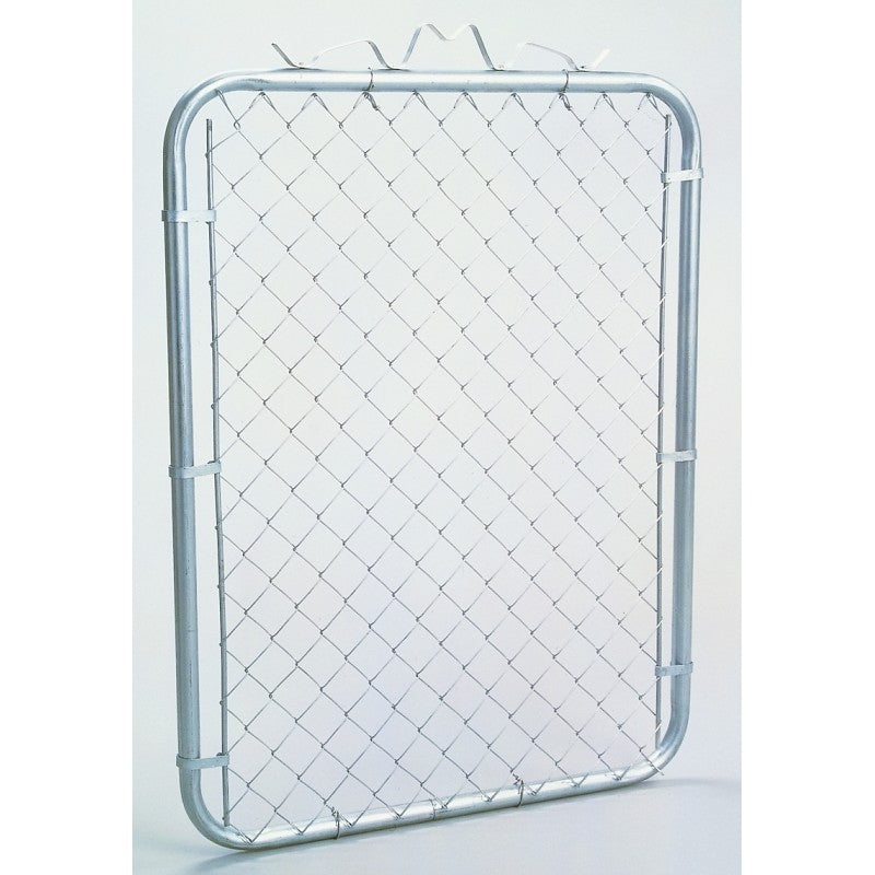 Stephens Pipe & Steel GTB03948 Chain-Link Walk Gate, 48 in H Gate, Steel Frame, Steel Mesh, Silver