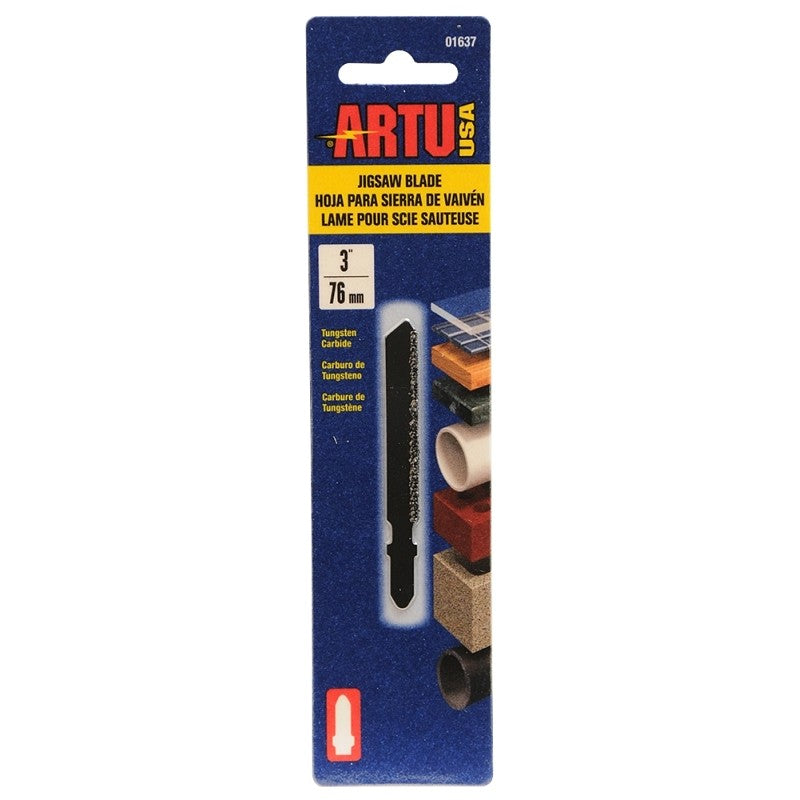 ARTU 01637 Jig Saw Blade, Tungsten Carbide Cutting Edge, 3 in L