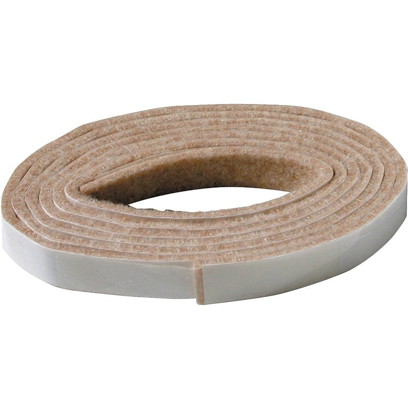 Shepherd Hardware Felt ClothGard Series 9818 Protective Pad Roll, Felt Cloth, Beige, 58 in L, 1/2 in W, Rectangular